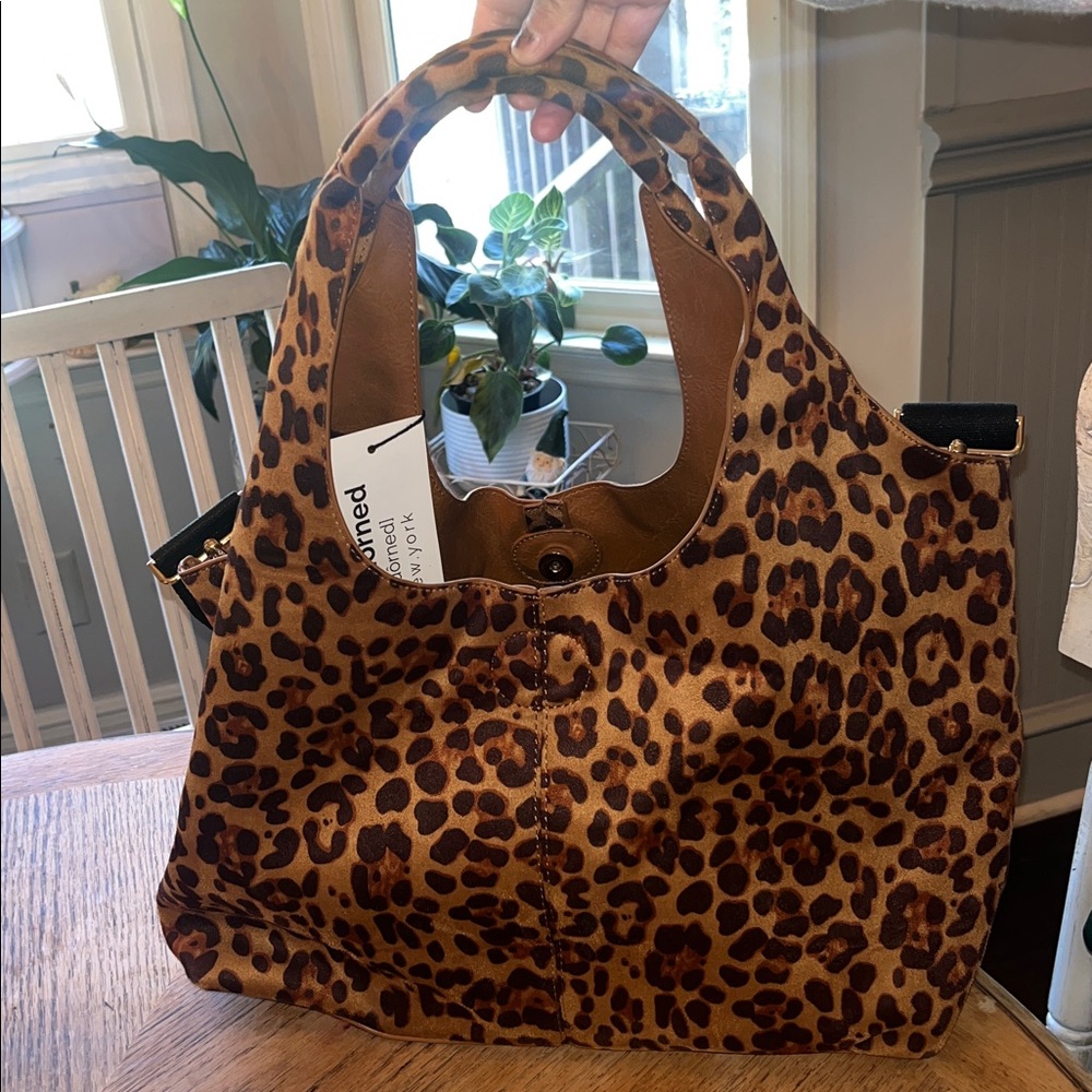AhDorned Leopard Print suede feel Tote Bag - Picture 4 of 5